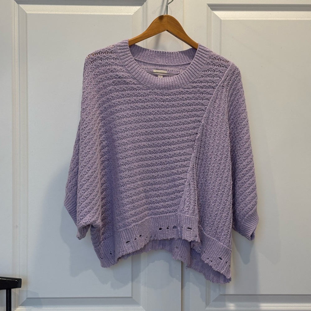 Anthropologie Lilac Knit Top